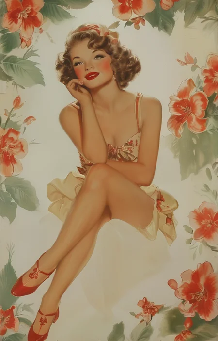 masterpiece,best quality,<lora:tbh208-sdxl:0.9>,illustration,style of Alberto Vargas animals