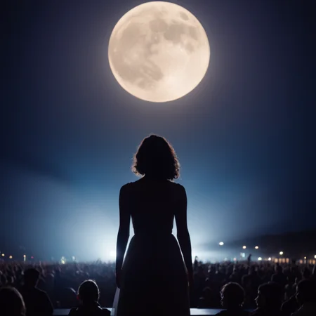 cinematic film still of <lora:silhouette style:1>
A silhouette photo of a woman standing in front of a crowd at a concert,1girl,solo,upper body,from behind,blurry,night,depth of field,blurry background,moon different shadow patterns, different shadows, cinematic, filmic, different colors, creative cinematography, covered in shadow, perfect shadow, detailed shadow, detailed background, detailed environment, award winning cinematography, casting shadow, film contrast, film saturation, high quality, 8k, silhouette style, shallow depth of field, vignette, highly detailed, high budget, bokeh, cinemascope, moody, epic, gorgeous, film grain, grainy