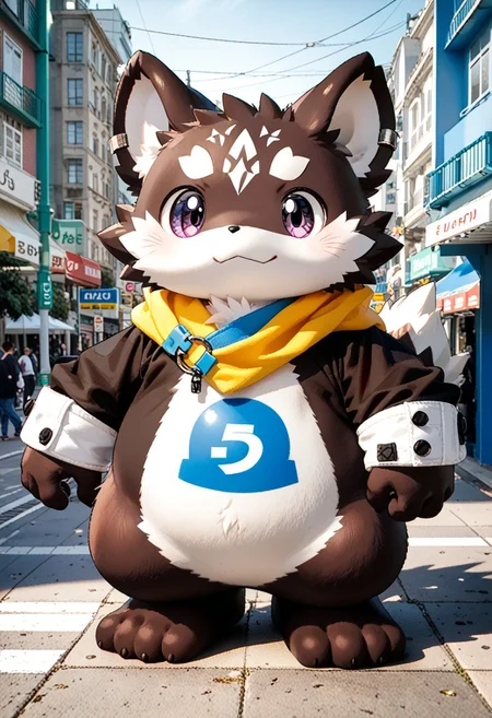 score_9, score_8_up, score_7_up, ((((sdgs4by zuppu11)))), photo background, 1boy, furry, kemono, cute, solo, full body, zPDXL3