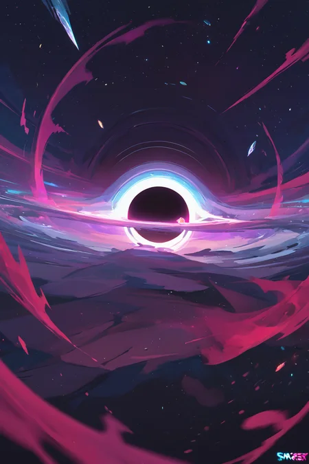 PDXL, <lora:BlackHoleV1:1>, bl4ckh0l3, space, stars, black hole, event horizon, gravitational lensing
no people