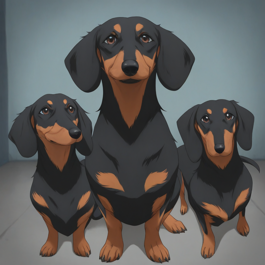 masterpiece, best quality, newest, absurdres, highres, anime, anime style, DSV1.1-IL, dachshund, dog, animal focus, animal,