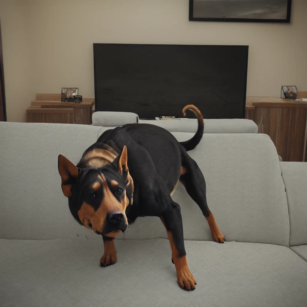 sfw, masterpiece, best quality,absurderes,source_photo,cinematic,realistic,photo,animal focus,no humans,dog,indoors,living room, <lora:Reallustrious_Beta:0.8>