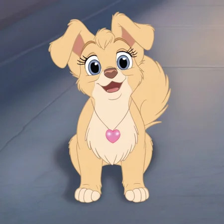 angellat, dog, light yellow fur, body fur, blue eyes, female, (((looking at viewer))), ((((((front-view)))))), smug, (((eyelashes))), (((girly))), (((flirty))), slightly open mouth, (((no neckwear except pink heart necklace))), solo, happy, smiling, feral, quadruped, ((((((full-body view)))))), (((sitting in place))), friendly, four paws, (((mostly open eyes))), (((open mouth))), cute, sweet, solo, large expressive eyes, detailed fur