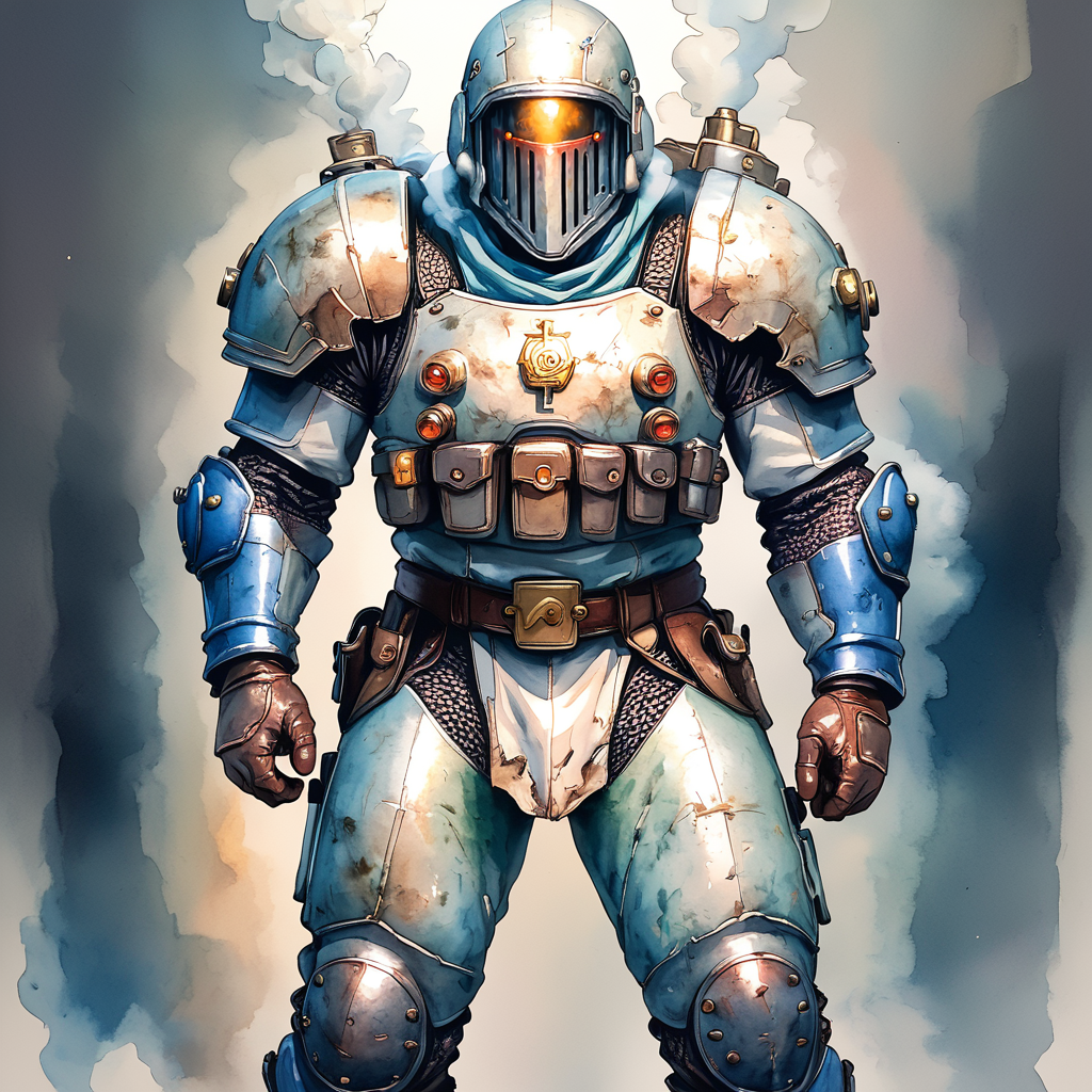 Score_9, score_8_up, score_7_up, score_6_up,  <lora:WatercolorPony2_r1:1> ArsMJStyle, watercolor steam-powered automaton, latches,guards,  ripple,  grainy  ,  ( intense  )