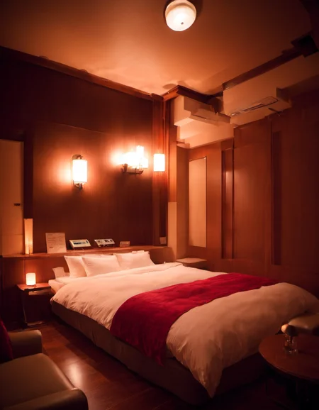 cinematic still {prompt} . emotional, harmonious, vignette, highly detailed, high budget, bokeh, cinemascope, moody, epic, gorgeous, film grain, grainy,
lovehotel, LHbedpanel,  scenery, couch, lamp, door, indoors, bed, table, pillow, chair, realistic,
 <lora:Lovehotel_SDXL_V1:1> <lora:japanese_girl_v1.1:1> jpn-girl