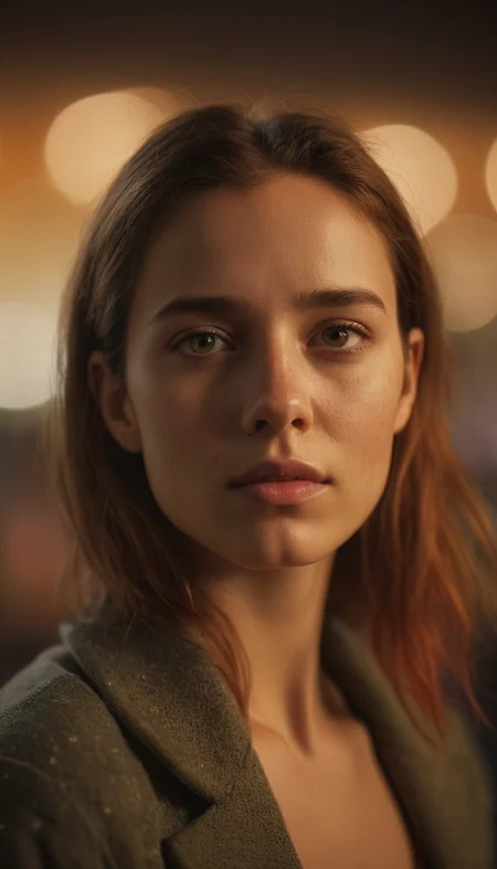 8k photograph, Cinematic, Cinestill, bokeh, Unattractive Female Mutant, Depth of field 270mm, Warm Colors, Tranquil, Accent lighting