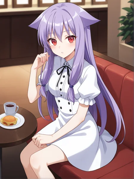score_9, score_8, score_7_up, source_anime
1girl, Kiriya Nozomi , purple hair, flat animal ears, long hair, solo, red eyes,
sitting in a restaurant, cute white dress, white fingernails
<lora:Kiriya Nozomi é§è°· å¸ v0.1 :0.6> <lora:StS_PonyXL_Detail_Slider_v1.4_iteration_3:0.2> <lora:Expressive_H:0.1> <lora:housechores-guy-PONYv1:0.4>