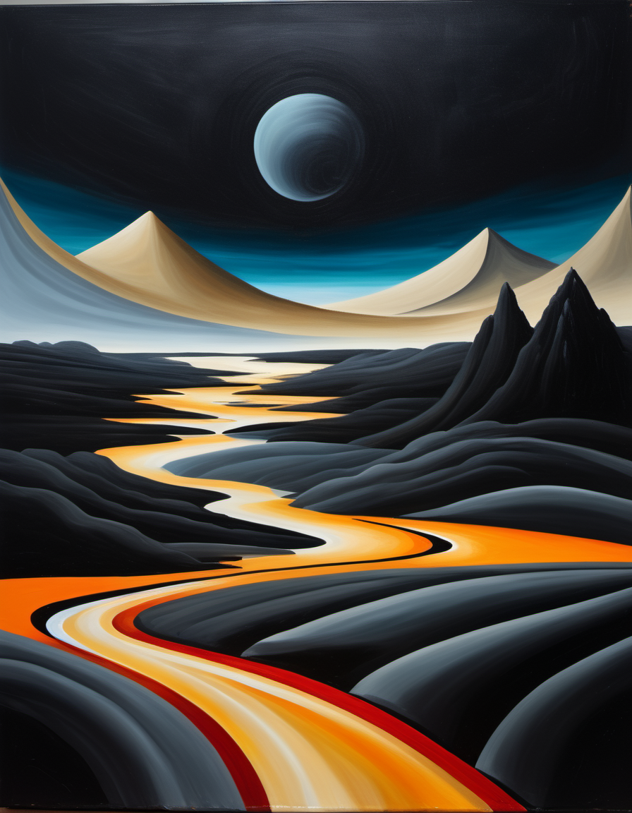 surreal landscape painting, dark theme, abstract,  <lora:DiscoDeliriumXL-v1.2:1>