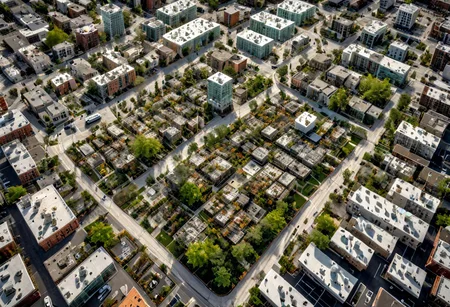 artaitwn, overhead view of downtown. Green zone planning project
