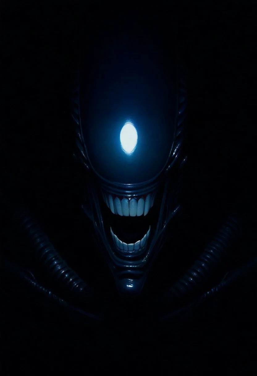 Xenomorph, solo, dark, light, the light illuminates part of the face, masterpiece, best quality, very aesthetic, close up, 
horror, hyperrealistic, DnD_Grainyboyz, grainy, noise,