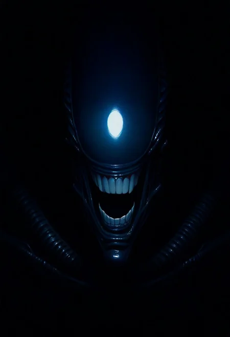 Xenomorph, solo, dark, light, the light illuminates part of the face, masterpiece, best quality, very aesthetic, close up,
horror, hyperrealistic, DnD_Grainyboyz, grainy, noise,