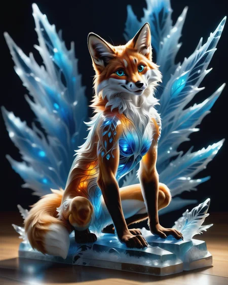 score_9, score_8_up, score_7_up, intricate details, rating_safe,
<lora:BioIceCrystalsPONY:1>, 1boy(made out of Jed-Blmicry, bioluminiscence, translucent,
anthro furry, fox,
full body, looking at the viewer, solo, smiling), detailed background, depth of field, subsurface scattering,
<lora:ral-chrosc-clr:0.3>, ral-chrosc-clr,
<lora:xl_more_art-full_v1:0.3>,
<lora:add-detail-xl:0.3>