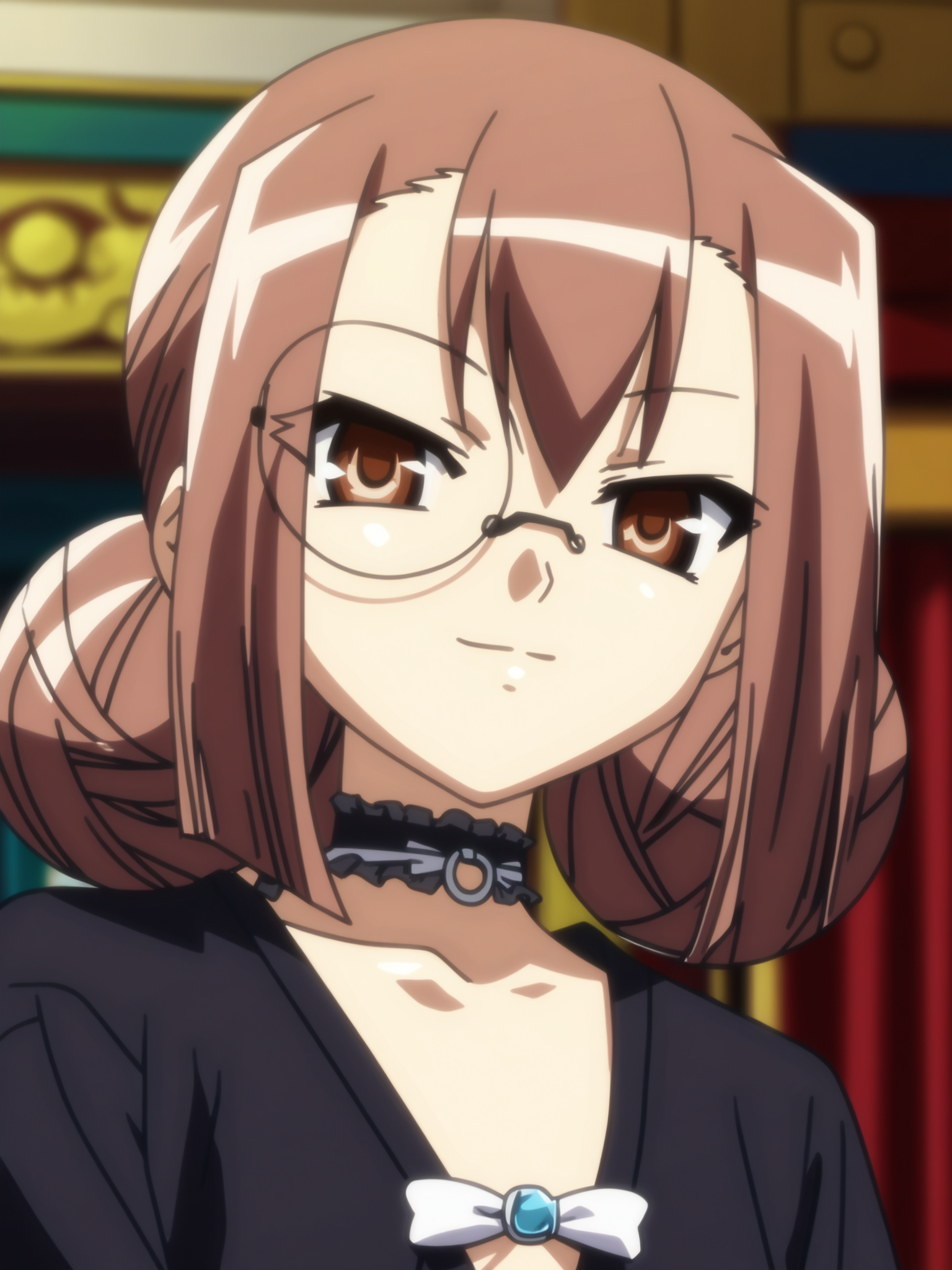 <lora:happy_tentacle-ryomou-v0.2-000011:0.9>, ht_ryomou, , , cowboy shot, 1girl, (petite:1.2), solo focus, smile, , (looking at viewer:1.1), indoors, goth fashion, black clothes, eyeliner, layered clothes, choker , , (depth of field:0.8), (from below:0.8), score_9, score_8_up, score_7_up, score_6_up, score_5_up, score_4_up,