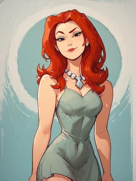 easynegative, zPDXL ,1girl, solo, cowboy shot, looking at the viewer, flirty, smug
<lora:Sheera_Mightor_Pony:1> sheera, red hair, long hair, lipstick, makeup, black eyes, dress, necklace
<lora:bp4rtXLP:.55> <lora:Expressive_H:.65>expressiveh <lora:Raichiyo_Style_v2:.65>raichiyo33âââ