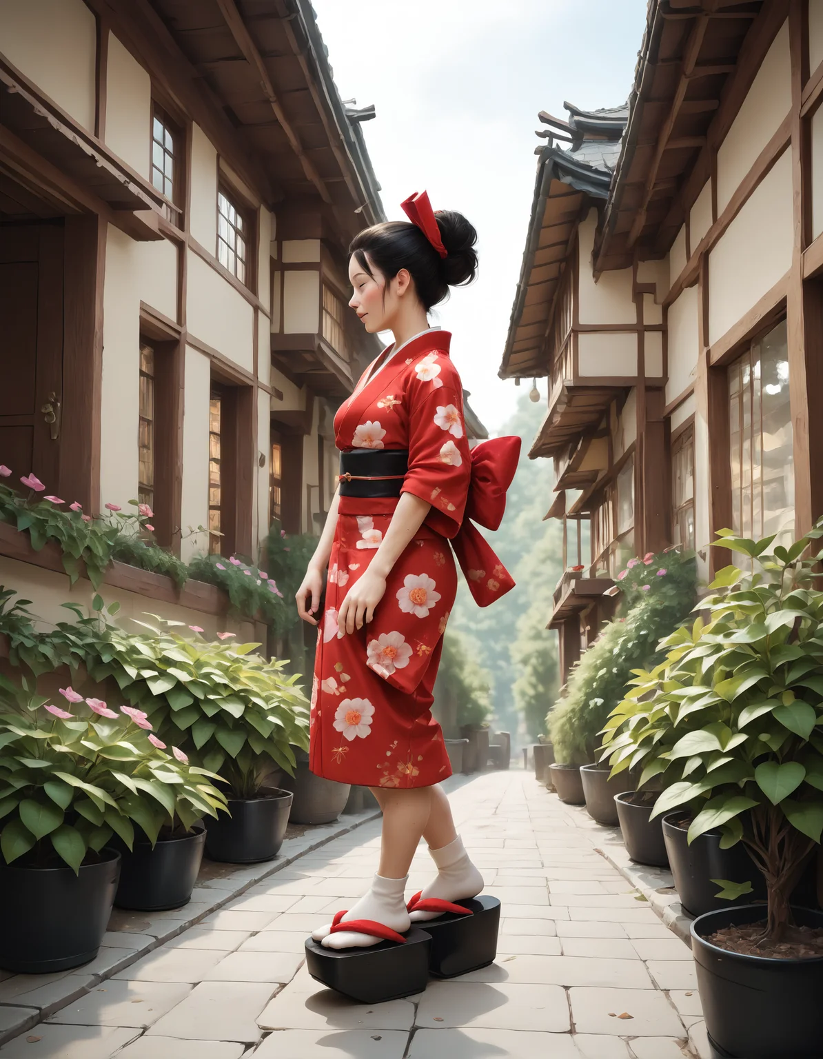 score_9, score_8_up, score_7_up,
1girl,
standing, kimono,
flip_flop_sock, (tabi socks),
(from side:0.6),
outdoors, garden,
(0k0b0 sandals), platform footwear,
embedding:zPDXL2 ,