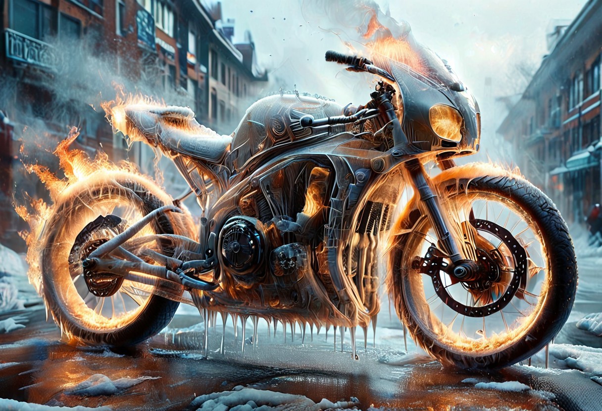 1c3_w1n73r, f1r3, <lora:Varos_-_Fire_Style:0.75> <lora:Varos_-_Ice_Style:0.75> <lora:StS_PonyXL_Detail_Slider_v1.4_iteration_3:0.8> (score_9, score_8_up, score_7_up:1), majestic, (ghost rider with his bike of fire, winter:1.45), elaborate, (ultra realistic:1), (masterpiece, translucent:1.2), best quality, intricate, extremely detailed, detailed background, masterpiece, best quality, highly detailed, sharp focus, hyper-detailed, safe_pos