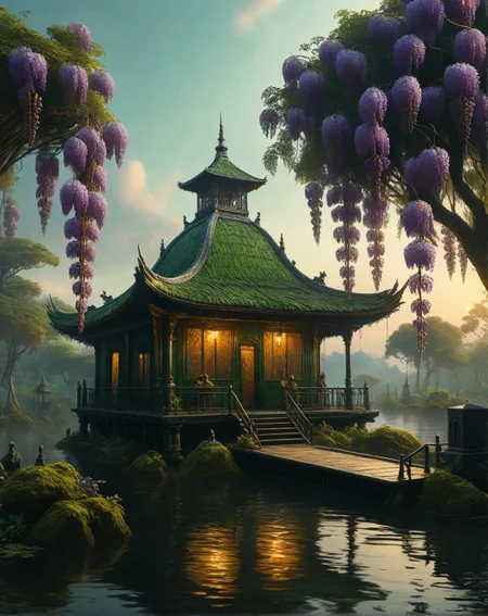 Claude Lorrain (golden hour), Cypress swamp with still black waters, animal bones weathering, stone age dolmen tomb,
hyperrealistic surrealism,ultra-detailed,intricate textures,luminous colors,cinematic lighting,dramatic perspective,volumetric atmosphere,8k UHD,sharp focus, professional color grading,1boy,Canopies of wisteria with self-assembling DNA strands ,green woodpecker drilling,
<lora:extremely_detailed:0.8> extremely detailed,
<lora:offset_0.2:0.5>,
<lora:add-detail-xl:0.3>,
<lora:aidmaMJ6.1_v0.5_2:0.3> aidmamj6.1,
<lora:Cyberpunk _Anime_V2_light_version-SDXL:0.3> anime, cyberpunk,
<lora:tbh76-sdxl:0.5> Style of Mark Ryden, Baroque art style, dynamic composition, dramatic lighting, rich colors, intricate details, professional-grade execution, captures the grandeur and theatricality of the Baroque period, Cyberpunk art style, futuristic cityscapes, neon-lit streets, high-tech and low-life, cybernetic enhancements, dystopian and gritty atmosphere