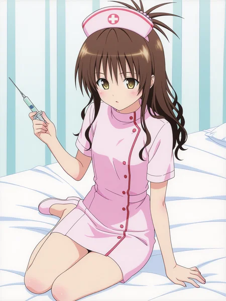 <lora:yuuki mikanv2:1>,mikan,full body,nurse,