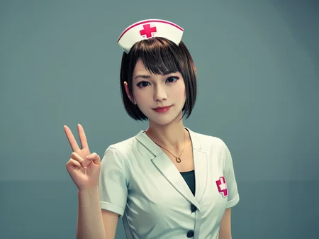 score_9, score_8_up,score_7_up,1girl, <lora:Saeko_Mukoda:0.8>saeko mukoda,nurse cosplay, piecepose,