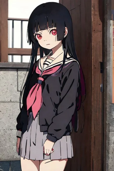 enma_ai 1girl, solo, school_uniform, sailor_collar, serafuku, white_sailor_collar, <lora:em_ai_v1-000008:1>