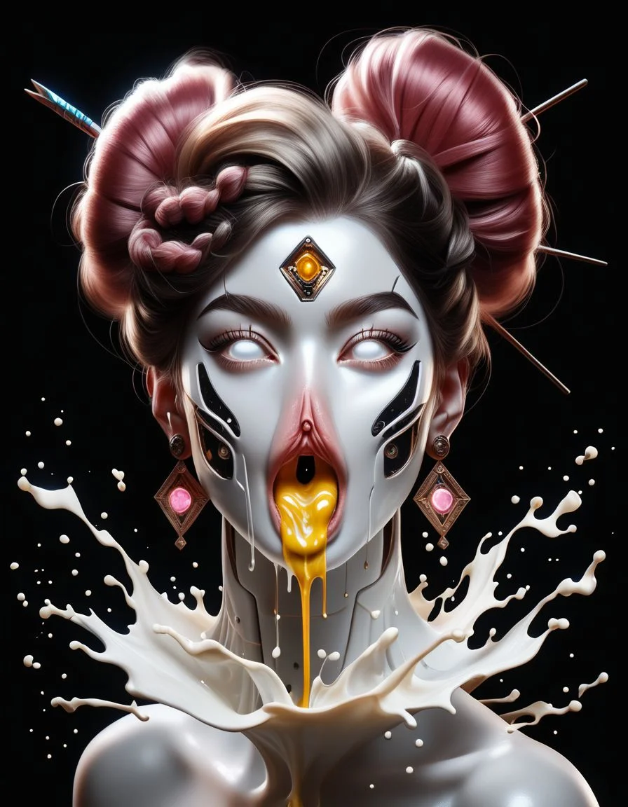 score_9, score_8_up, score_7_up, score_6_up, score_5_up, score_4_up,
 <lora:Kali_Pony-000005:0.9> kali, , white eyes,  circuitory crystal  face, smile, black background, simple background, black metal inca face , multicolored __bjahir__  hair,  hairband  with text "cum in my mouth", wearing a fashionable headgear,  tongue out, cum on tongue, mouth open, visible uvula, screaming,
monochrome, wooden background, hair bun, facial, hair stick, uvula, glowing, beautiful, pink hair, earrings, milk splash, kali, golden cum, big white eyes, double bun,
<lora:pussymouth_pony-adafactor-16x8-4x1-cs1:1>, (pussy mouth:1.2),
