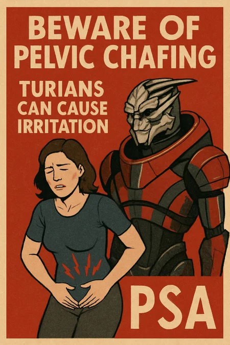 Mass Effect PSA on the dangers of turian caused pelvic chafing 