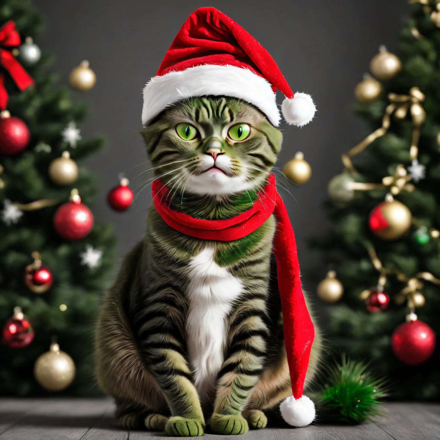 christmas grinch cat