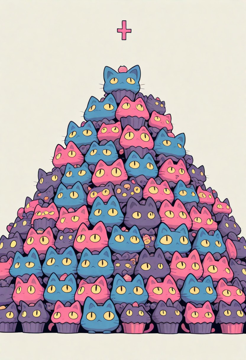 , animal focus ,
cat ,
cross-eyed ,
cupcake ,
duel monster ,
food ,
food-themed creature ,
headless ,
white background ,
Rapscallionstyle, Protoneon, S4bit4mago_illu, too many, animal, anime style