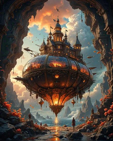 Airships from stained glass shards, Shuten Dōji, living coral laboratory with,
plasma-tube filaments, Rococo bronze arabesques, organic-membrane pathways in, underground-lava caverns, Elemental Fusion lava/ice hybrids style, honeyed light refracting through twilight clouds,
<lora:tbh124-sdxl:0.15> style of Jean-Antoine Watteau,
<lora:tbh129-sdxl:0.15> style of Michael Cheval,
<lora:Sinozick:0.15>,
<lora:add-detail-xl:0.7>,
<lora:aidmaMJ6.1_v0.5_2:0.3> aidmamj6.1,
<lora:Flux-XL_Scenery:0.15> flux-scenery,
<lora:Flux-style-xl-lora:0.15> flux-style,
8K resolution, ultra-detailed cinematic composition, contemporary concept art style, volumetric magical atmosphere with ethereal glow, rich complementary color palette, vivid gradients and chiaroscuro contrast, dynamic perspective with layered depth of field, inspiring awe-inspiring mood, Unreal Engine 5 render quality, intricate textures, flawless anatomy, rule of thirds composition, luminous highlights, surreal ambiance, award-winning illustration, harmonious balance of light and shadow, photorealistic details, ArtStation trending, chromatic accents, nostalgic futurism, dreamlike serenity, bold creativity, professional finish, sharp focus, ambient background, fascinating dynamic motion,, Baroque art style, dynamic composition, dramatic lighting, rich colors, intricate details, professional-grade execution, captures the grandeur and theatricality of the Baroque period