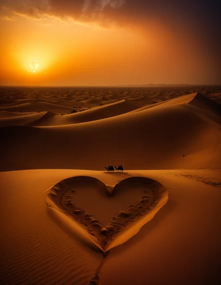 (giant sand heart), oasis inside of heart, sunset, dunes, camel caravan, moon in the sky, people looking at heart, sandstorm in horizon <lora:add-detail-xl:0.2> <lora:aidmaImageUpgraderSDXL-v0.3:0.2> <lora:SDXL_dark:0.5> <lora:S1_Dramatic_Lighting_v3:0.25> <lora:MidjourneyV6.1:0.25> <lora:Pony_Realism Slider:0.2>