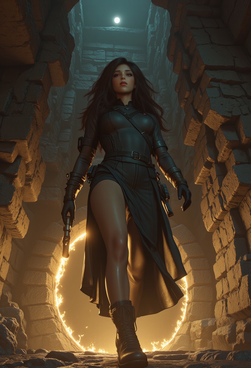She is beautiful as she walk into  the opening of the underground temple door torch light dancing from the walls her shapely form mesmerizing slutry captivating her tight body close to mine transfixed portrait 
LaraCroft
RefinedBeauty_DA