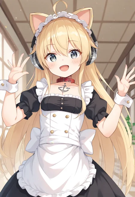 <lora:albacore_XL-bf16-pony-v1:1> 1girl, albacore \(azur lane\), maid, BREAK score_9, score_8_up, score_7_up, BREAK source_anime, best quality, masterpiece, uncensored,<lora:sdxl_lightning_4step_lora:1>(clear eyes:1.2),(4 finger:0.5),zPDXLpg