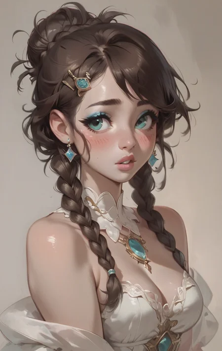 score_9, score_8_up, score_7_up, 1girl, aqua eyes, pale skin, puffy lips, makeup, eye contact, hairclip, brown hair, medium hair, twin braids, braid sidelocks, braid, hair up, parted lips, blush, <lora:easynegative:1> <lora:Expressive_H:1> <lora:Concept Art Eclipse Style LoRA_Pony XL v6:1> <lora:ph1lt0m4t0XLP:0.4> ph1lt0m4t0 <lora:OldAnimeStyle_XL_v3:0.4> <lora:princess_xl_v2:0.3>