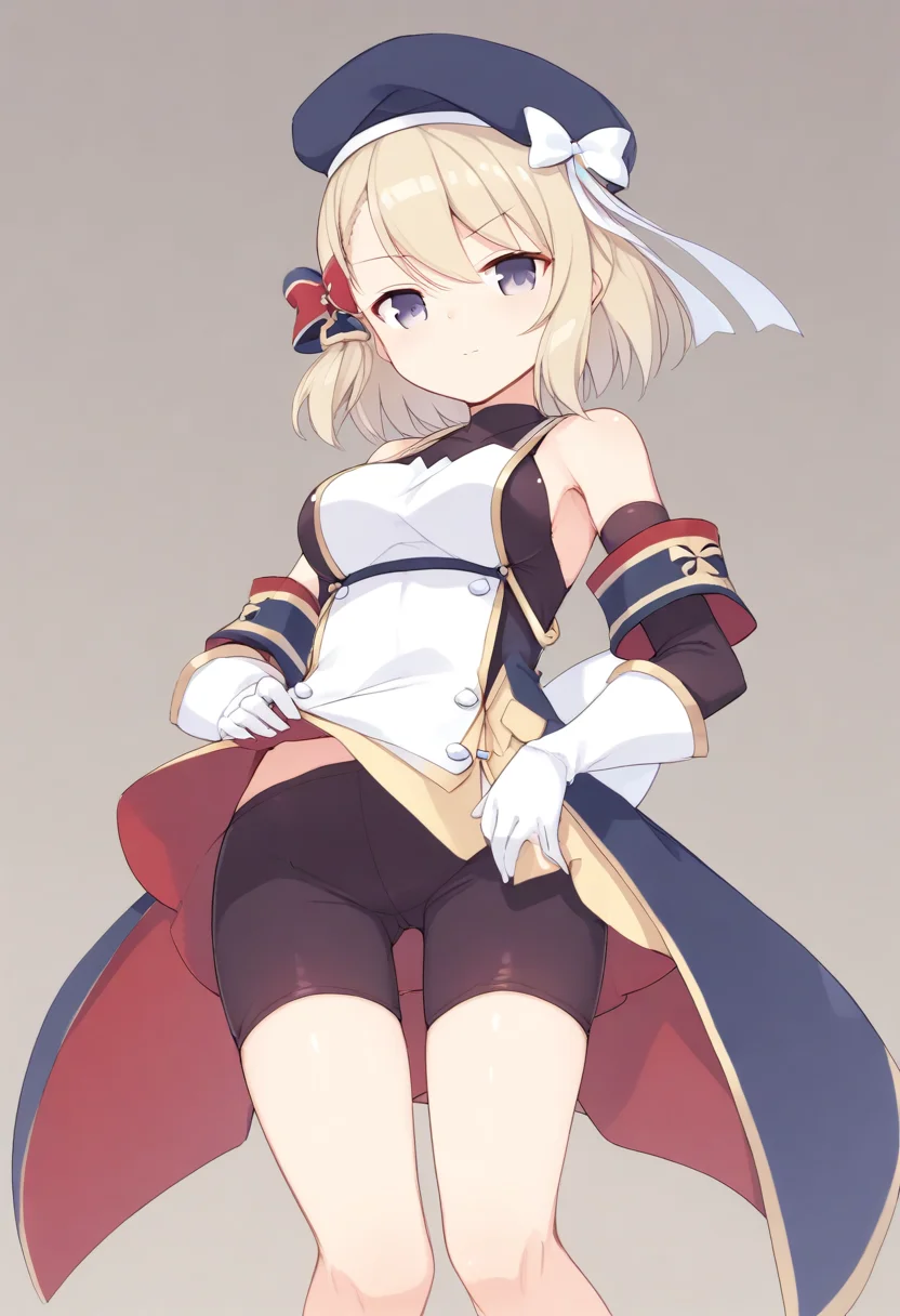 <lora:z23_XL_pony_bf16_v1:1> 1girl, z23 \(azur lane\),bike shorts,beret, BREAK score_9, score_8_up, score_7_up, BREAK source_anime, best quality, masterpiece, uncensored,<lora:sdxl_lightning_4step_lora:1>(clear eyes:1.2),zPDXLpg,rating_explicit,(4 finger:0.5),