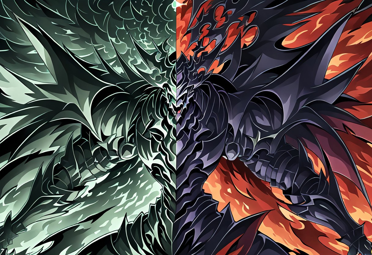 masterpiece,absurdres,rating_safe,anime,detailed linework DUALITY SEGMENTATION MIX OF dexdoru and dorugoramon