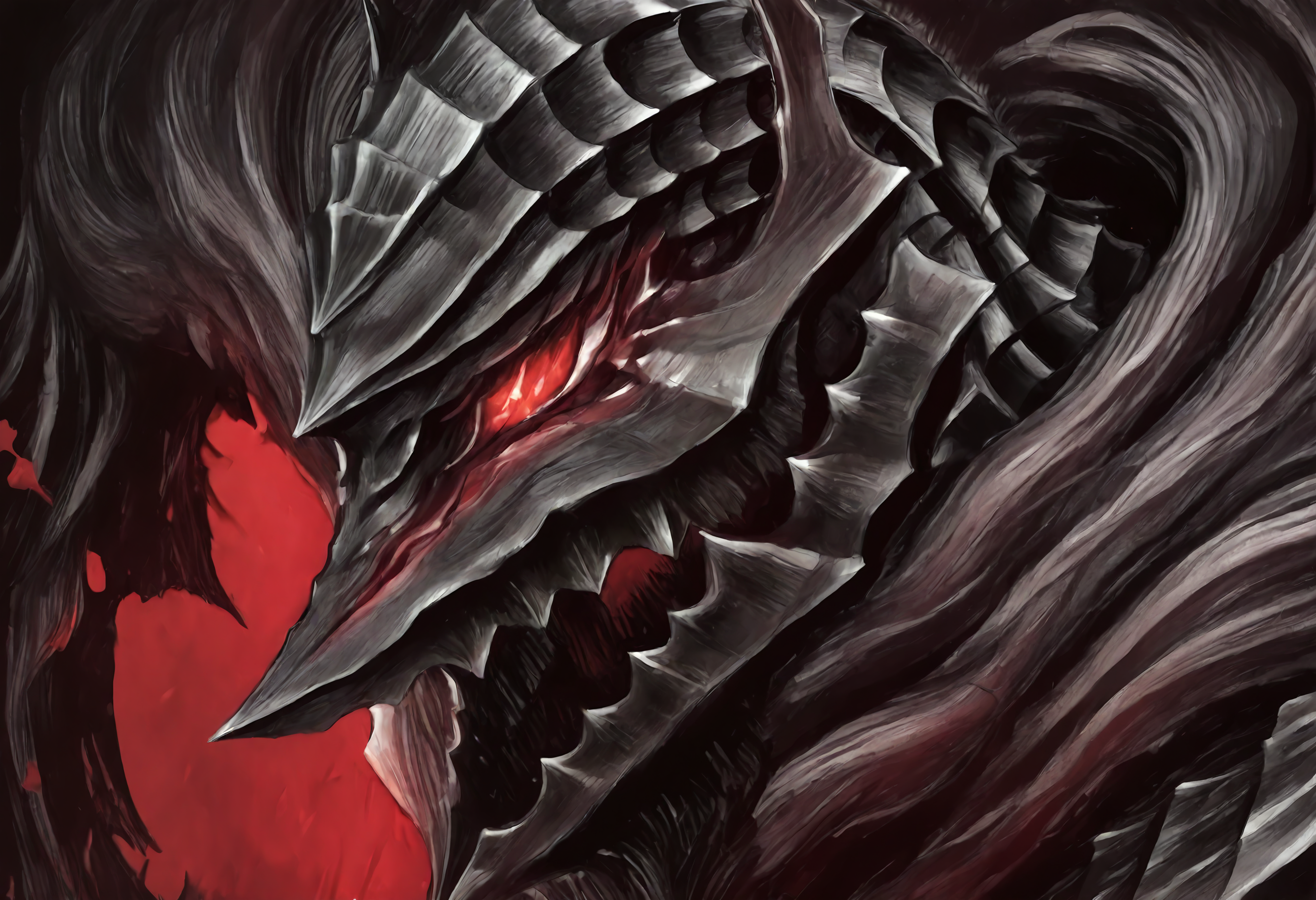 kentaro_miura_style, XUER guangying,,guts \(berserk\), berserk armor, 1boy, solo, cape, helmet, red eyes, close-up, from side,masterpiece, best quality, newest, absurdres, highres, very awa, detail pupil, detail background <lora:None:1.0> <lora:ä¸æµ¦å¥å¤ªé-Kentaro_Miura_(Berserk)_style_illustriousXL:0.9500000000000002> <lora:DNFé£æ ¼-Dungeon_&_Fighter_style_(DNF_style&DFO_style)_Style-Noob:0.5000000000000001> <lora:åæ¶æå¾åå½±è´¨æå¢å¼ºV3-Xu_Er_thick_paint_composition_light_texture_enhancement:0.20000000000000004> <lora:æ ¼æ¯-Guts-Berserker_Armor:0.8000000000000002>
