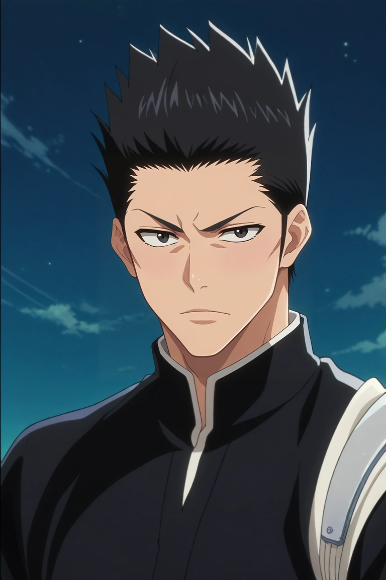 score_9, score_8_up, score_7_up, source_anime, rating_safe, , anime screencap, anime coloring, official style, , 1boy, solo, male focus, <lora:isshin_kurosaki_pony:0.98>, isshin_kurosaki, black hair, black eyes, short hair, spiked hair, , , , <lora:sdxl_lightning_8step_lora:1>