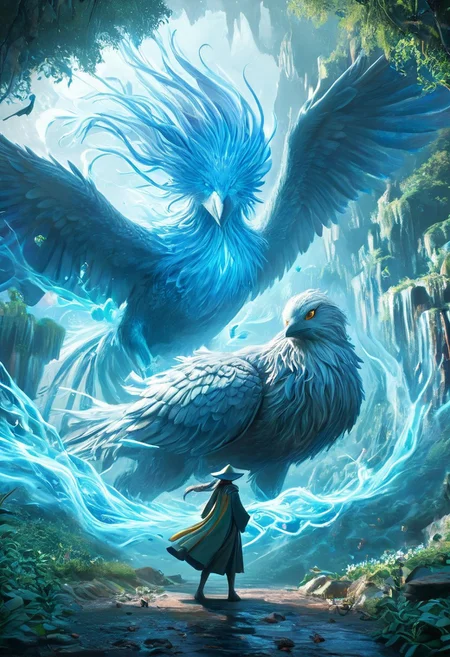 Dave the Duck facing giant alien monsters, whimsical fantasy scene, Gandalf the Grey battling Voldemort in the background, pure magic flowing through the air, vibrant colors, dreamlike atmosphere, digital art, art by Yuumei and Ross Tran, 8k resolution, concept art with a focus on environmentalism and femininity, characters in action, pastel colors, detailed and imaginative composition.
concept-art, fantasy, epic, majestic, magical, dreamy, perspective, light and shadow, moody, epic,
beautiful, painterly, aesthetic, textural, vivid, vibrant, intricate details, highly detailed, ultra-detailed, absurdres,
novuschroma53 style, DonMM4g1cXL, aid291, bosstyle