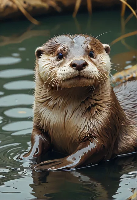 yo, mischievous sad otter, you look like you're sleepy, atmospheric,  <lora:SDXL - Style - EldritchRomanceIllustration_0.9.1:0.8>