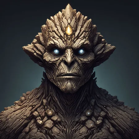 lumenarium, granitoid character, portrait view