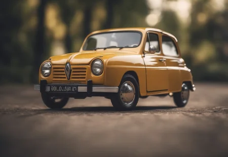 source_photo, (photography, realistic:1.4), cinematic, depth of field,  best quality, miniature of a Renault 4L