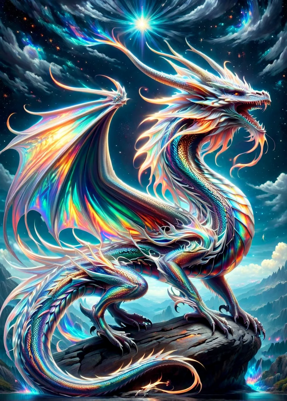ais-rdscnt dragon breathing fire into the starry night <lora:ais-rdscnt-sdxl:1>