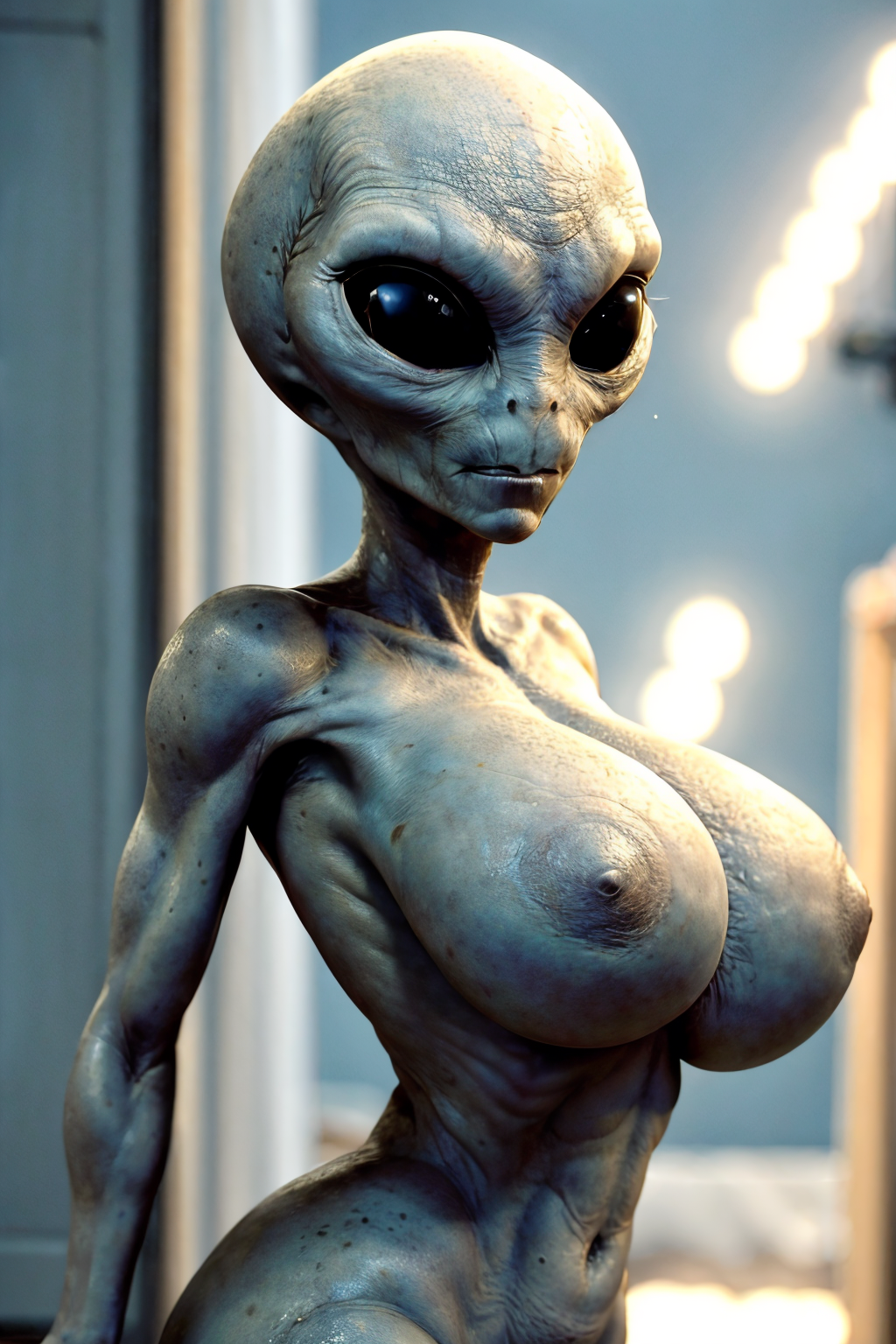 (Realisitc:1.5) alien woman, gigantic breasts, big butt <lora:EdobAlienFemale_v1.0:0.8>