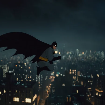 cinematic film still of <lora:Batman:1.4>
Batman a batman flying over a city at night In Gotham City Universe, shallow depth of field, vignette, highly detailed, high budget, bokeh, cinemascope, moody, epic, gorgeous, film grain, grainy