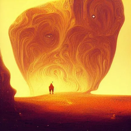 midjourney-style, man in a field