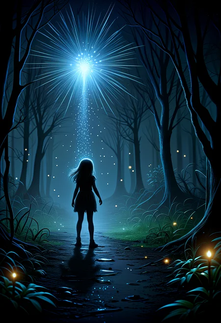 sparkles, Unknown Creatures: There are strange calls in the distance, as if there are unknown creatures lurking in the dark, making people full of curiosity and fear.