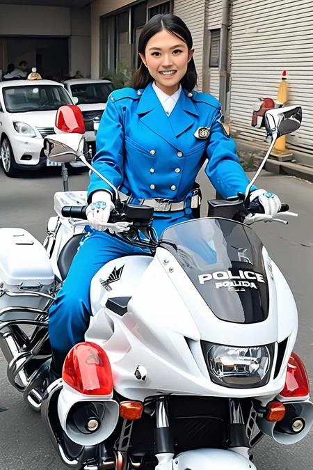 score_9, score_8_up, score_7_up, source_real, realistic, photorealistic, BREAK
<lora:BDpony_MotorcyclePolice_V1-000011:0.9> <lora:detailed_notrigger:1> <lora:zy_Detailed_Backgrounds_v1:1>
MotorcyclePolice, motor vehicle, 1girl, police, asian, police uniform, uniform, motorcycle, blue jacket, looking at viewer, policewoman, solo, jacket, car, gloves, policeman, honda, buttons, white gloves, riding, license plate, shirt, blue pants, long sleeves, grin,
Princess_Zelda
