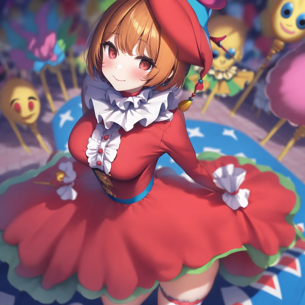 clown woman, carnival, masterpiece