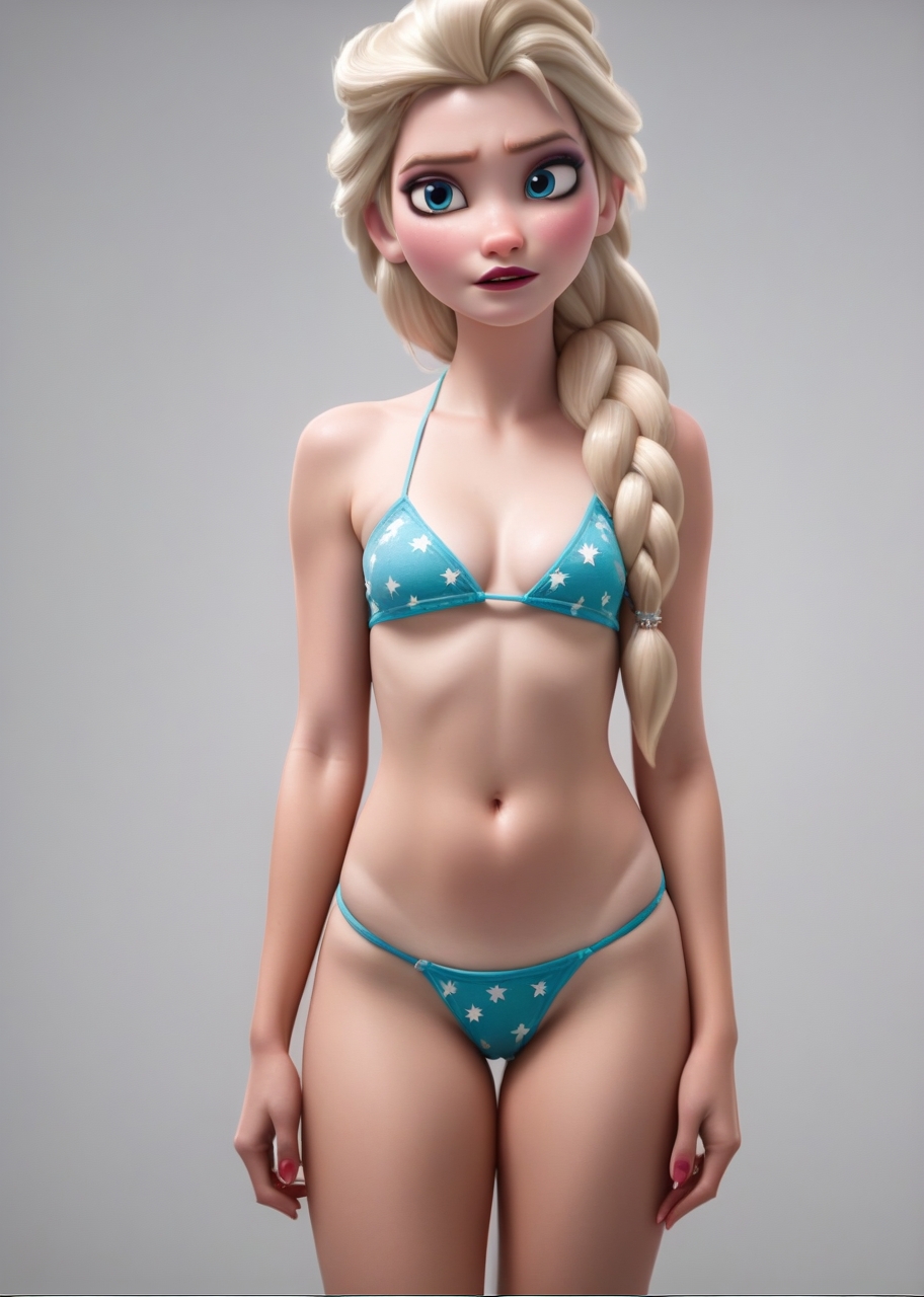 princess Elsa,, <lora:princess_pony_v1:0.6> 1girl bikini <lora:AA_Ads_Only:.9> 445l34z3, american apparel,, score_9, score_8_up, score_7_up, score_6, score_5, score_4,