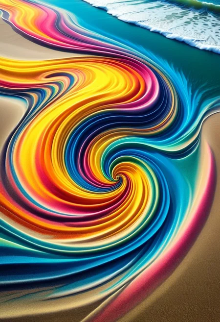 Imagine deserts that dance like a salsa fiesta. Turn beaches into vortexes of color and light. Swirl gardens into kaleidoscopic illusions. sandswirl, swirling sand